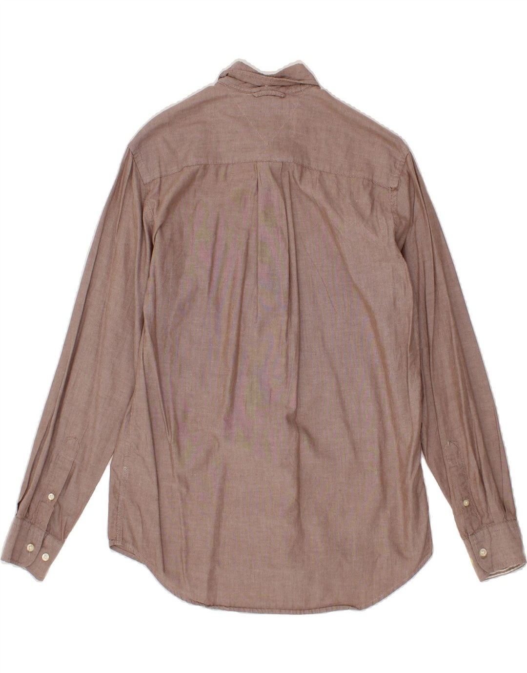 TOMMY HILFIGER Mens Shirt XS Brown Cotton Vintage Tommy Hilfiger and Second-Hand Tommy Hilfiger from Messina Hembry 