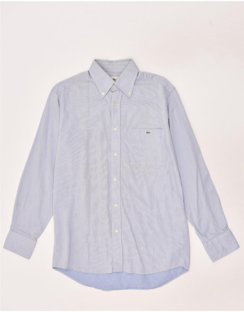 LACOSTE Mens Shirt Size 40 Medium Blue Pinstripe Cotton | Vintage Lacoste | Thrift | Second-Hand Lacoste | Used Clothing | Messina Hembry 