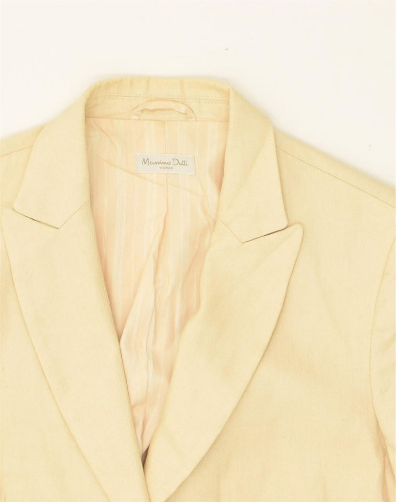 MASSIMO DUTTI Womens 1 Button Blazer Jacket EU 44 XL Beige | Vintage Massimo Dutti | Thrift | Second-Hand Massimo Dutti | Used Clothing | Messina Hembry 