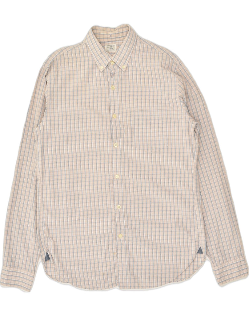 J. CREW Mens Shirt Size 15 15 1/2  Medium Grey Check Cotton | Vintage J. Crew | Thrift | Second-Hand J. Crew | Used Clothing | Messina Hembry 