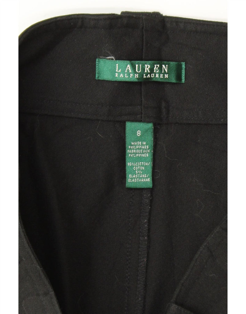 RALPH LAUREN Womens Pencil Skirt US 8 Medium W30 Black Cotton Vintage Ralph Lauren and Second-Hand Ralph Lauren from Messina Hembry 