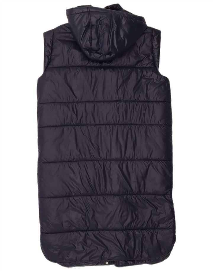 Laura Torelli Womens Oversized Hooded Padded Gilet UK 10 Small Navy Blue