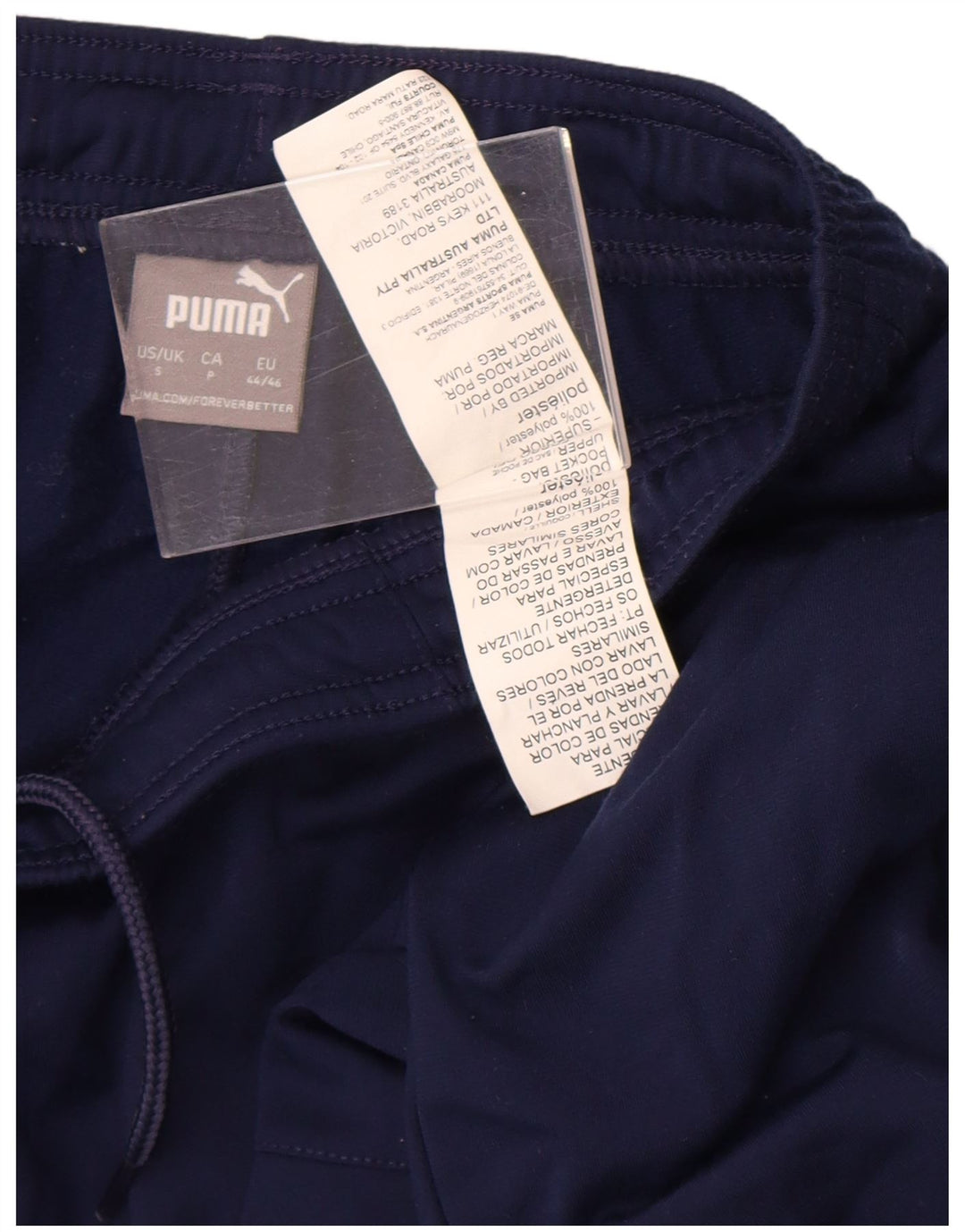 Puma Mens Tracksuit Trousers Small  Navy Blue Polyester