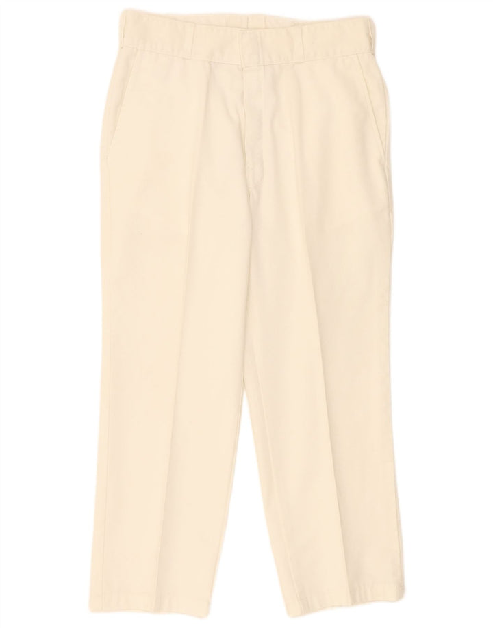 Dickies Womens Straight Chino Trousers W34 L26 White Polyester