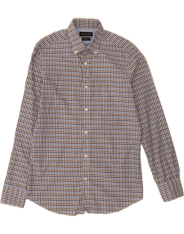 MASSIMO DUTTI Mens Shirt Small Multicoloured Check Vintage Massimo Dutti and Second-Hand Massimo Dutti from Messina Hembry 