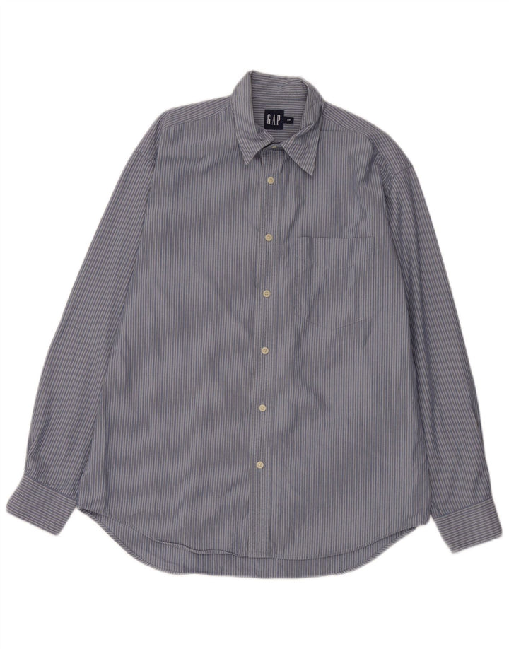 Gap Mens Loose Fit Shirt Small Blue Pinstripe Cotton