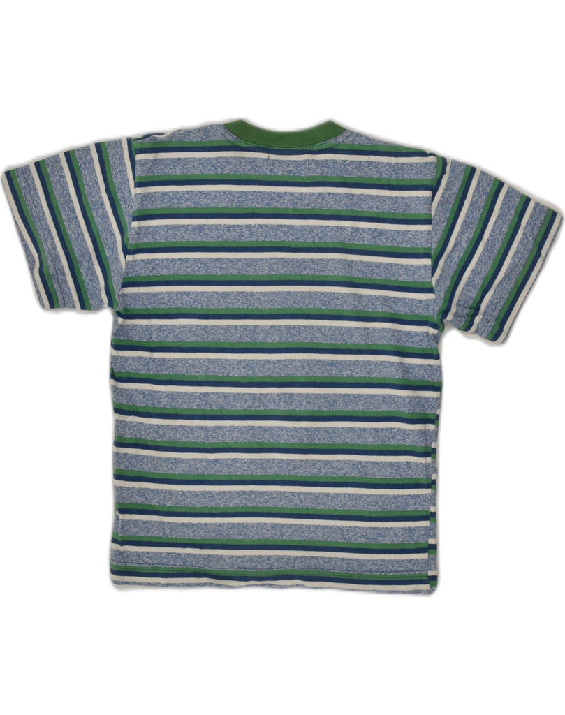 TRUSSARDI Boys Graphic T-Shirt Top 5-6 Years Green Striped Cotton | Vintage Trussardi | Thrift | Second-Hand Trussardi | Used Clothing | Messina Hembry 