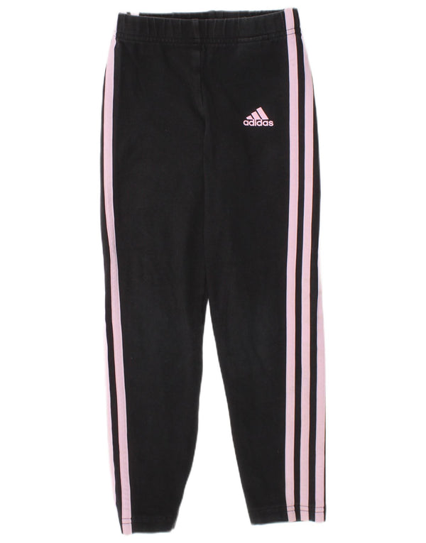 Adidas Girls Leggings 6-7 Years Black Cotton