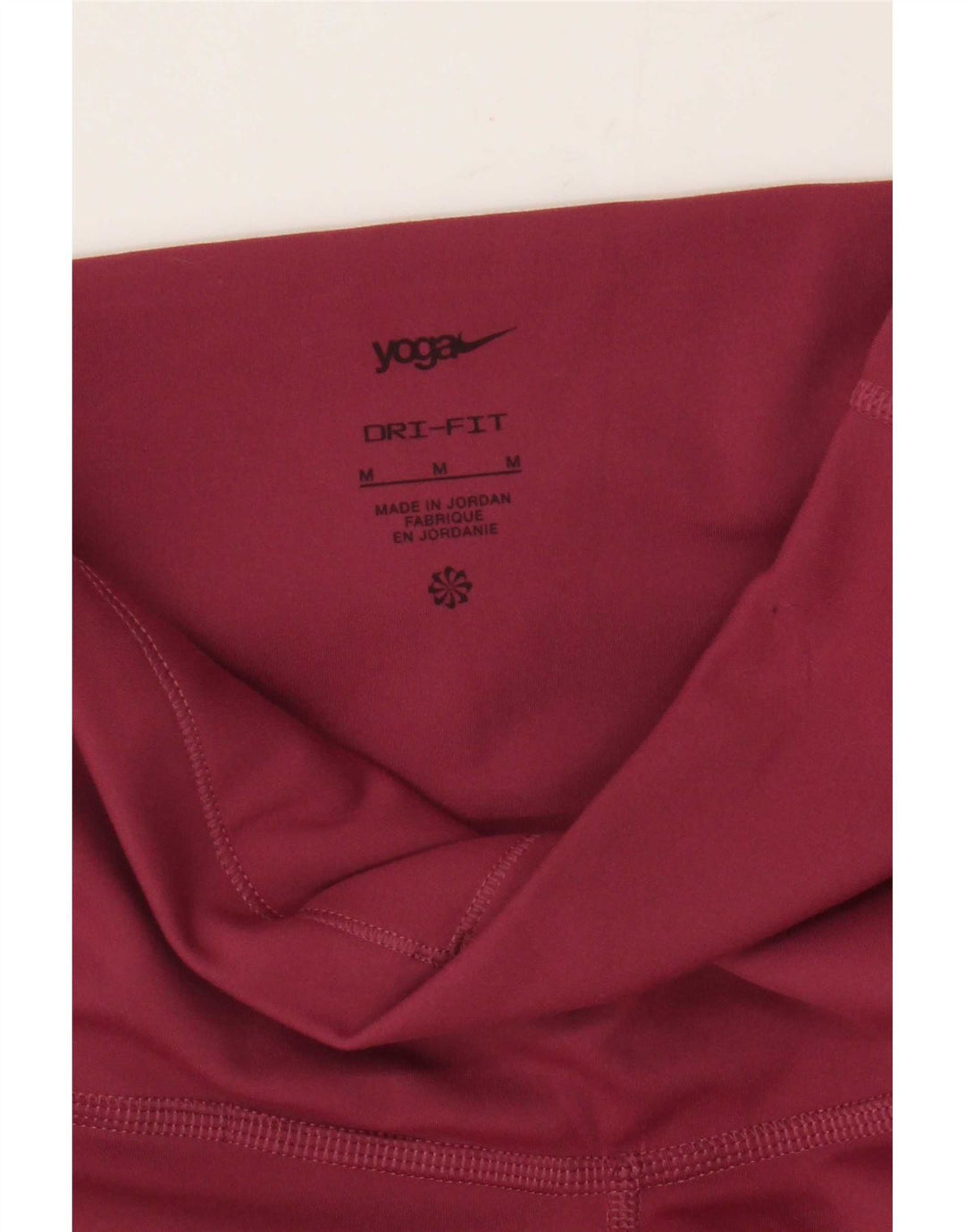 Nike Womens Yoga Leggings UK 12 Medium Burgundy