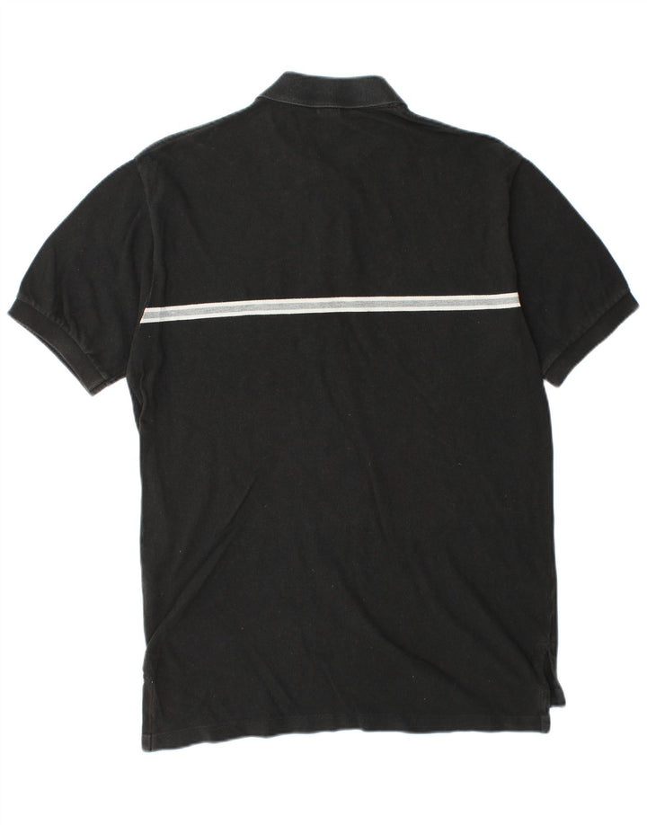 POLO RALPH LAUREN Mens Polo Shirt Medium Black Striped Cotton