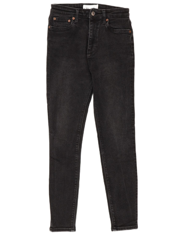 Zara Womens High Rise Skinny Jeans EU 36 XS W26 L26 Grey