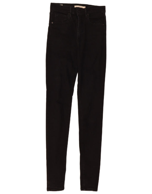 Levi's Womens Mile High Super Skinny Jeans W27 L34 Black Cotton