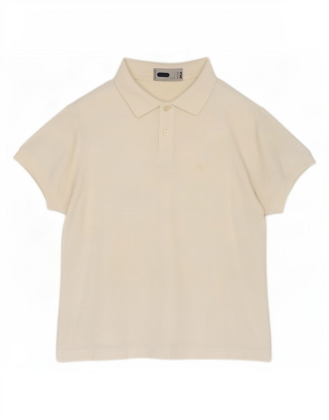 Fila Womens Polo Shirt IT 46 Large Off White