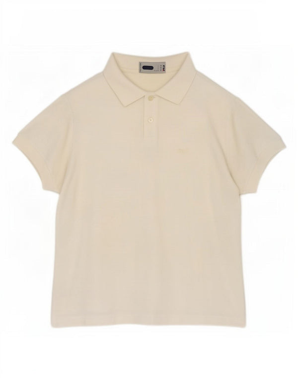 Fila Womens Polo Shirt IT 46 Large Off White