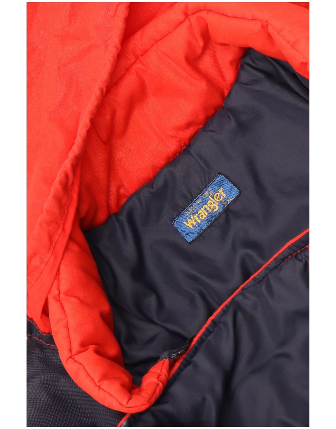 Wrangler Womens Hooded Padded Jacket UK 20 2XL Red Colourblock
