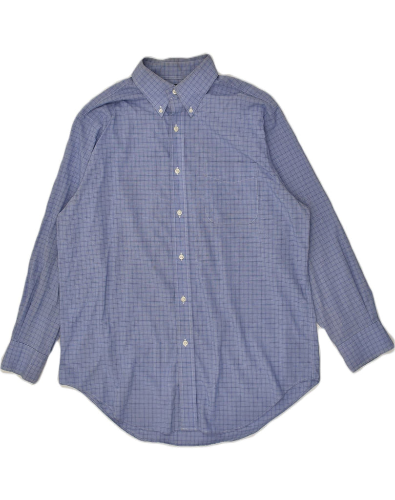 RALPH LAUREN Mens Shirt Size 16 1/2 Large Blue Check Cotton | Vintage Ralph Lauren | Thrift | Second-Hand Ralph Lauren | Used Clothing | Messina Hembry 