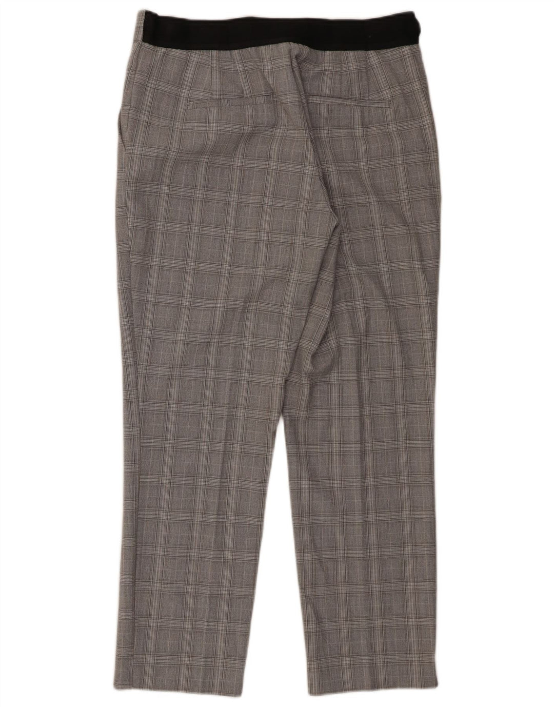 Zara Womens Slim Chino Trousers Large W30 L27 Grey Check Polyester