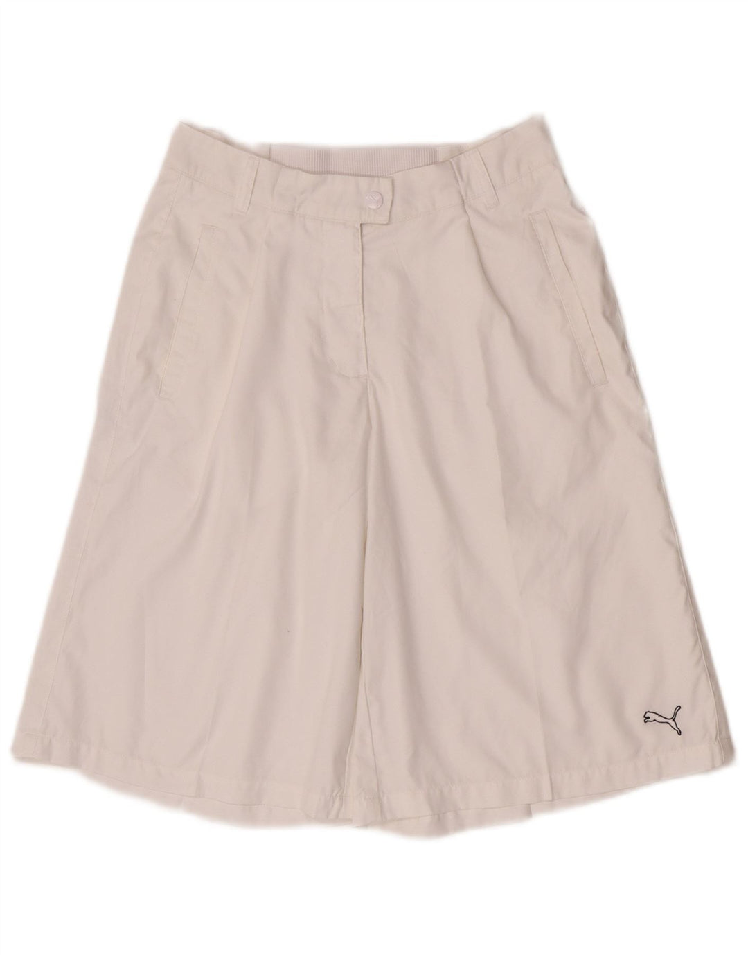 Puma Womens Loose Fit Bermuda Shorts UK 10 Small W27 White Polyester