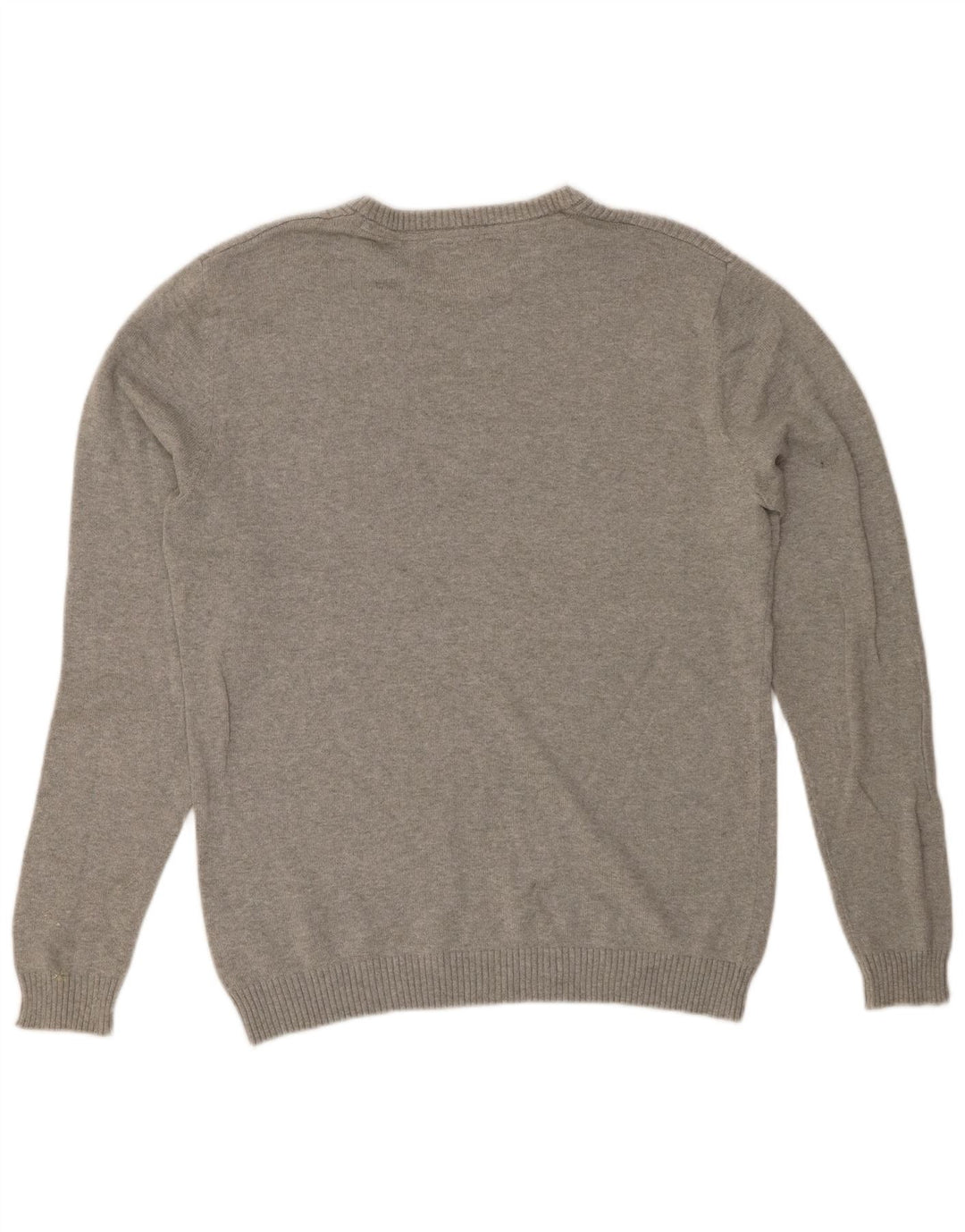 JACK & JONES Mens Crew Neck Jumper Sweater Medium Grey Cotton