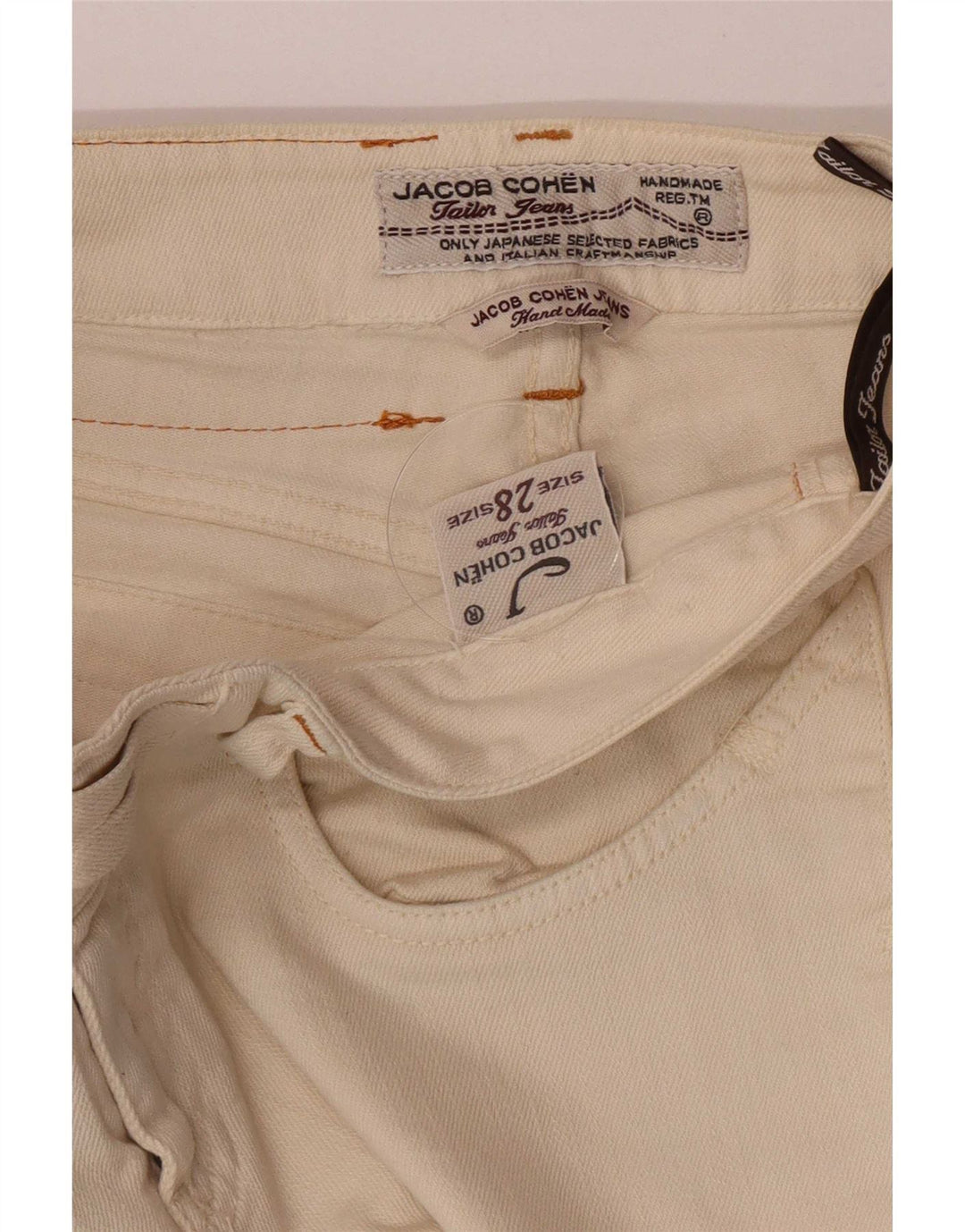 Jacob Cohen Womens Slim Jeans W28 L30 Beige Cotton