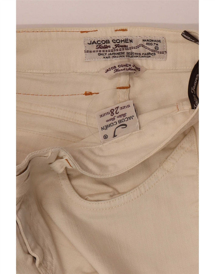 Jacob Cohen Womens Slim Jeans W28 L30 Beige Cotton