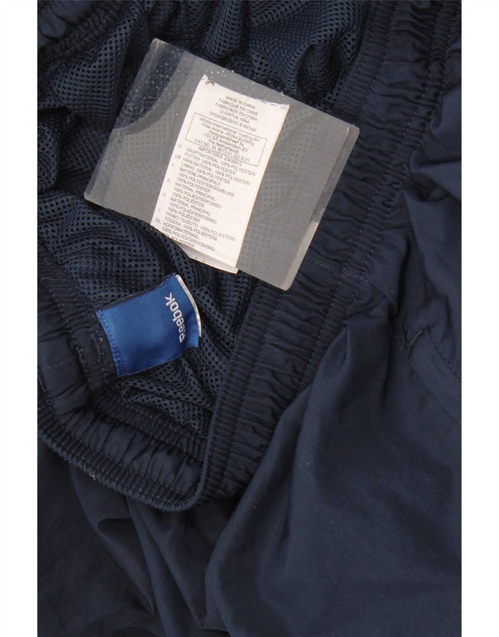 REEBOK Mens Tracksuit Trousers Small  Navy Blue Polyester