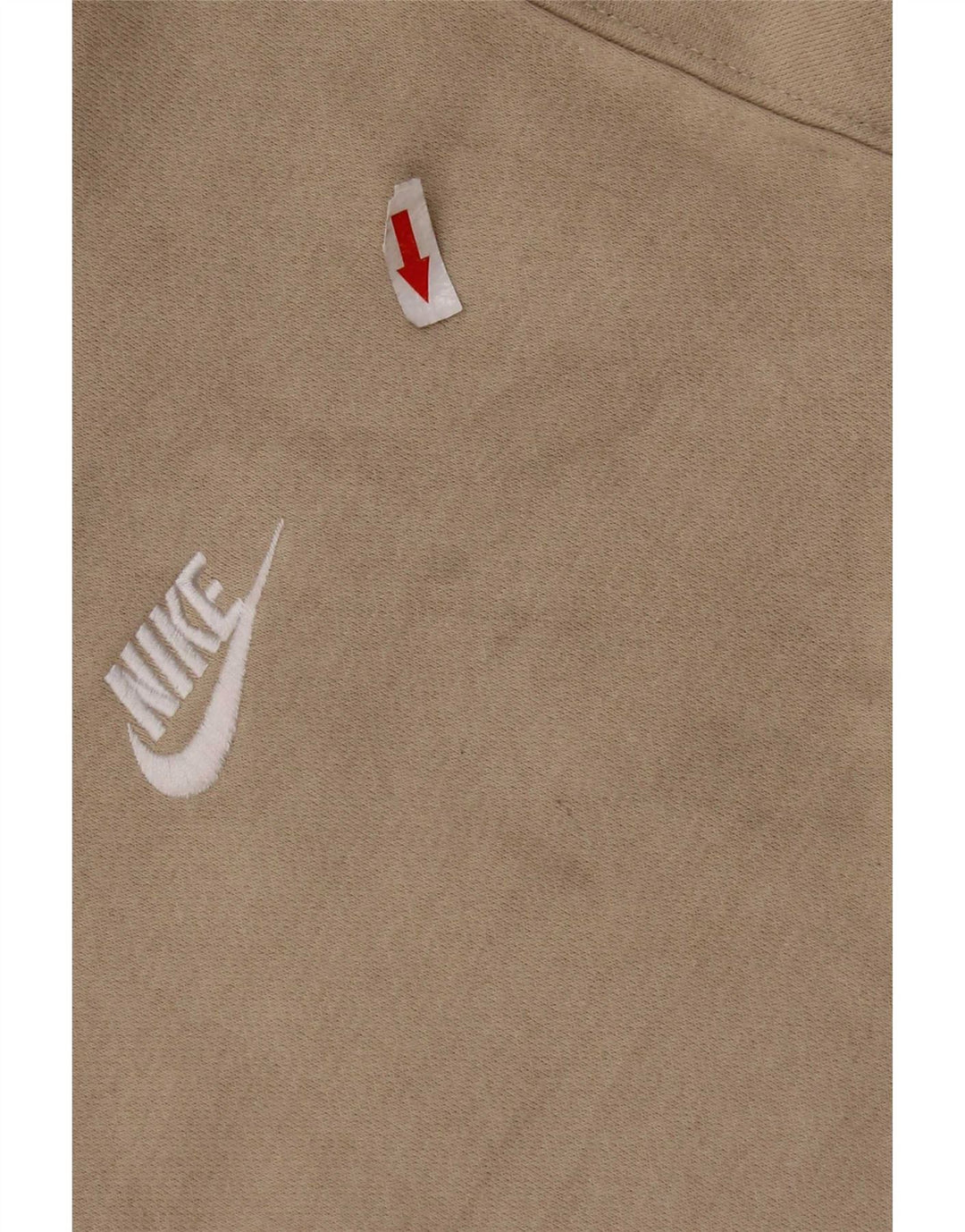 Nike Mens Sweatshirt Jumper Large Beige Cotton