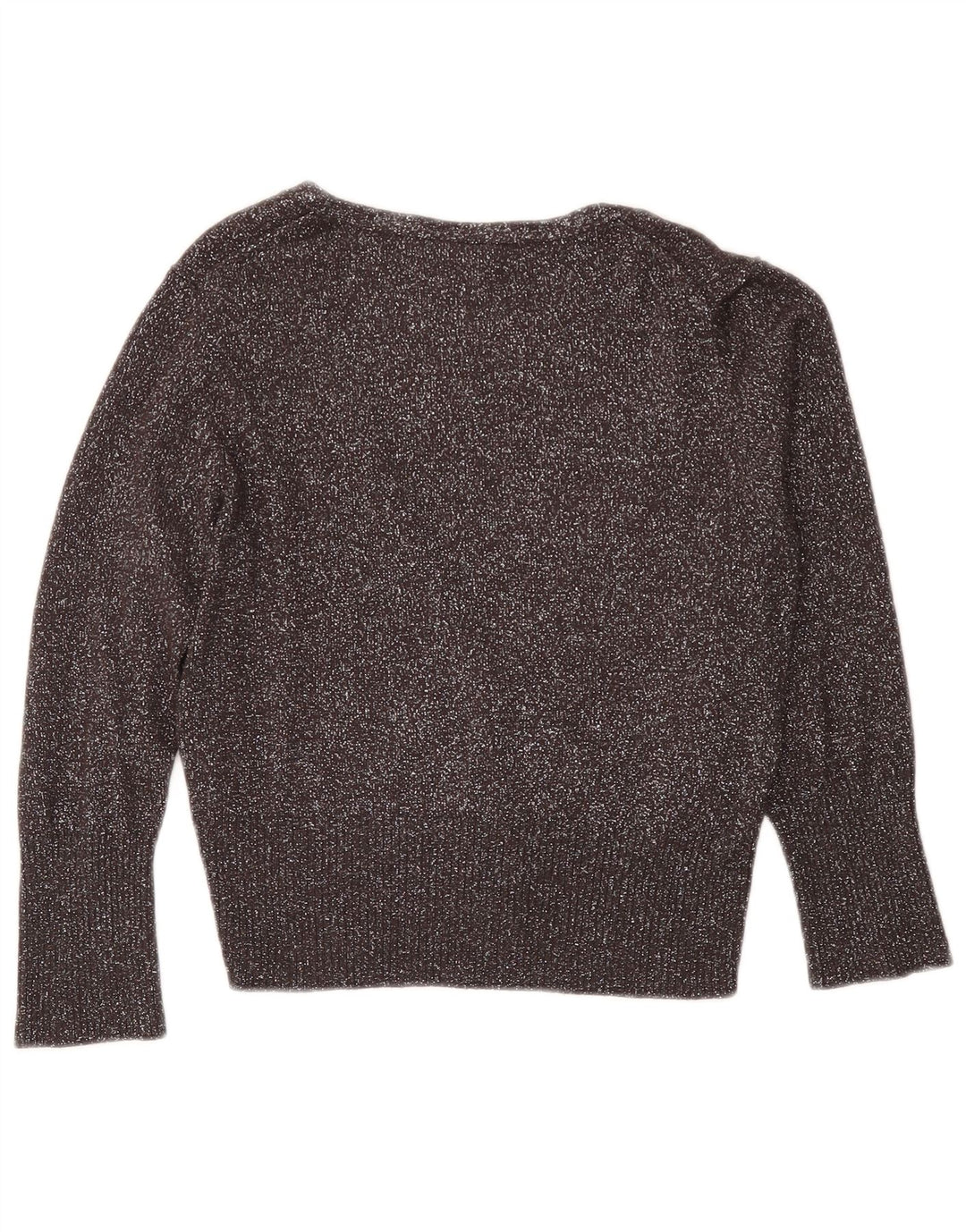 Oasis Womens Crop Cardigan Sweater UK 12 Medium Grey Flecked Viscose