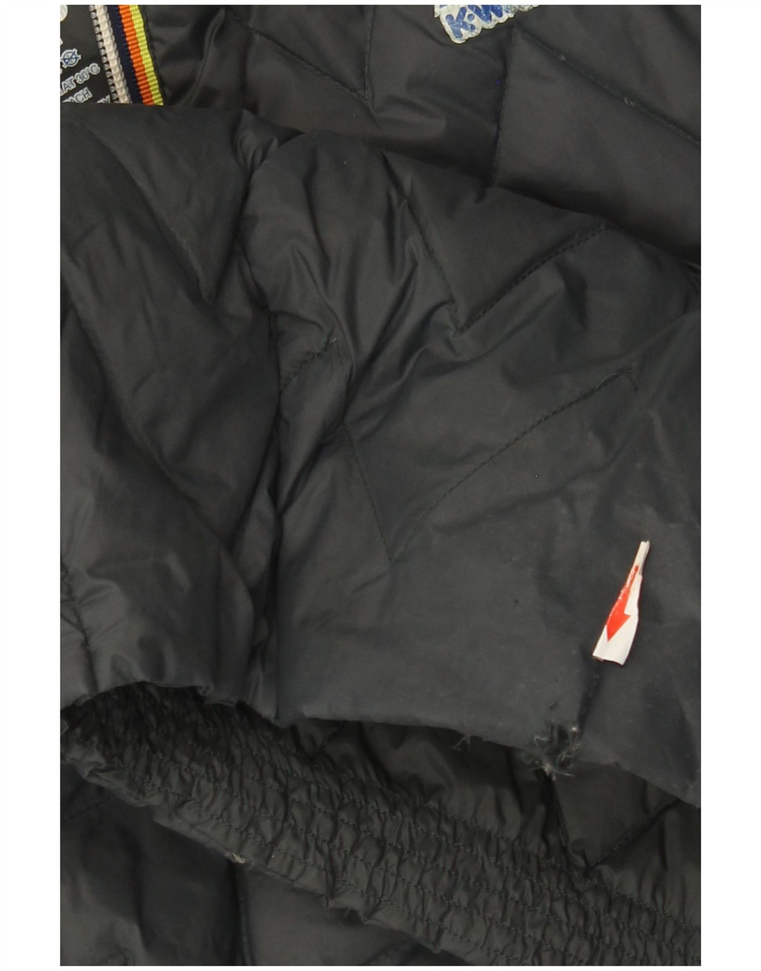 K-Way Mens Hooded Padded Jacket UK 40 Large Grey Polyamide