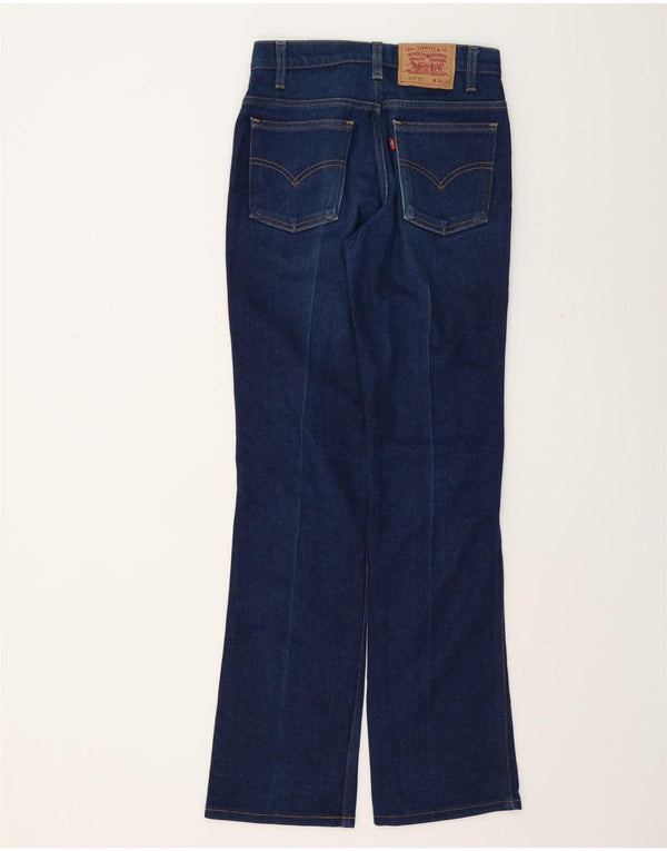 Levi's Womens 417 High Rise Slim Bootcut Jeans W30 L34 Navy Blue Cotton