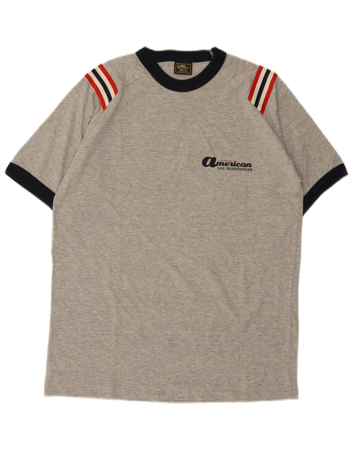 Lee Mens T-Shirt Top Medium Grey Cotton