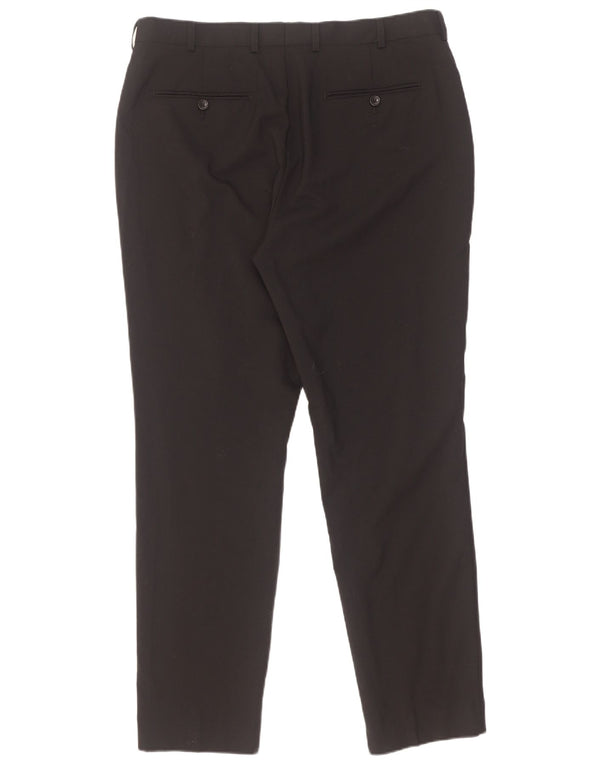 French Connection Mens Slim Fit Suit Trousers W36 L31 Black Polyester