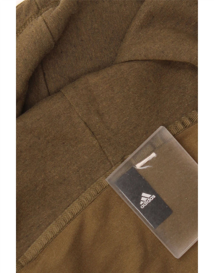Adidas Mens Graphic Zip Hoodie Sweater Medium Khaki