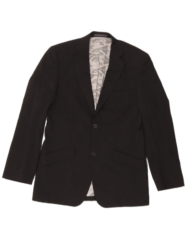 Ted Baker Mens 2 Button Blazer Jacket UK 38 Medium Black Wool