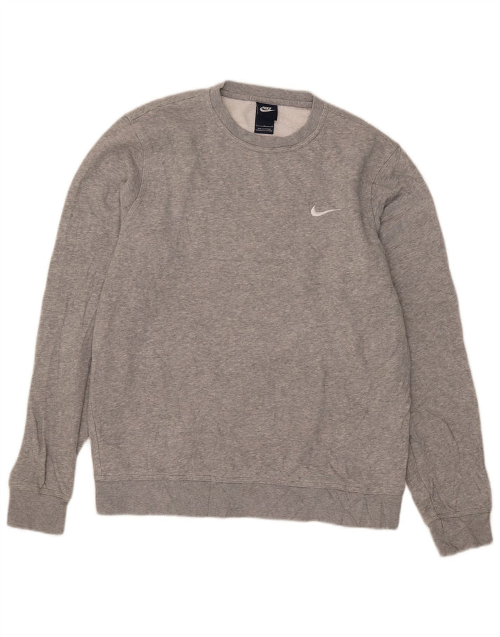 Nike Mens Sweatshirt Jumper Large Grey Flecked Cotton