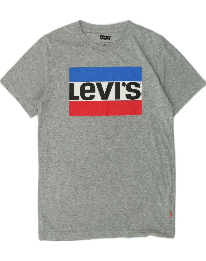 LEVI'S Boys Graphic T-Shirt Top 13-14 Years Grey Cotton | Vintage Levi's | Thrift | Second-Hand Levi's | Used Clothing | Messina Hembry 