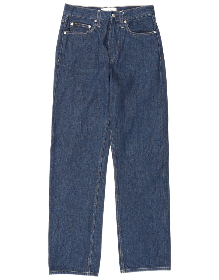Calvin Klein Womens Straight Jeans W28 L30 Blue Cotton
