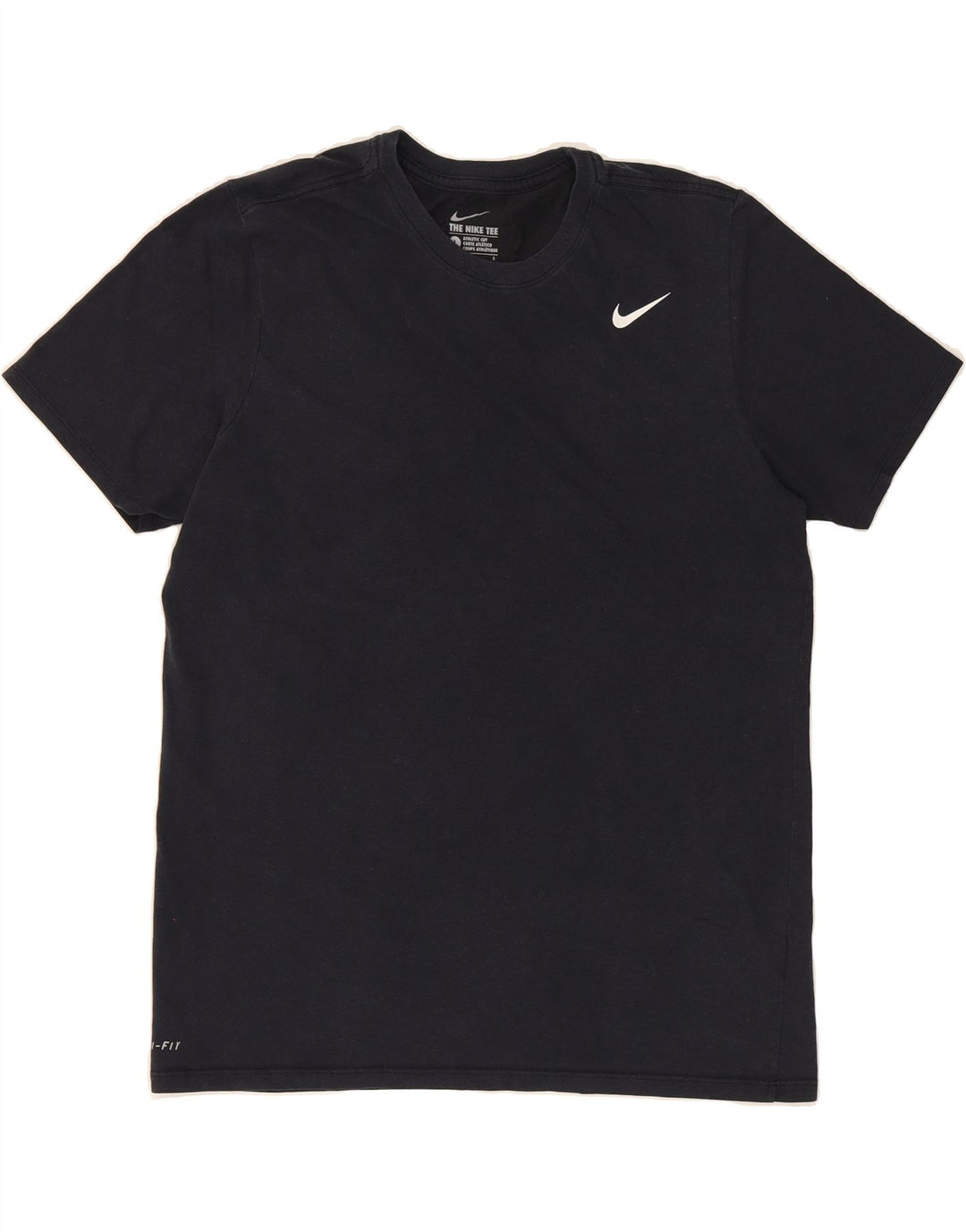 NIKE Mens Athletic Cut T-Shirt Top Large Navy Blue Cotton Vintage Nike and Second-Hand Nike from Messina Hembry 