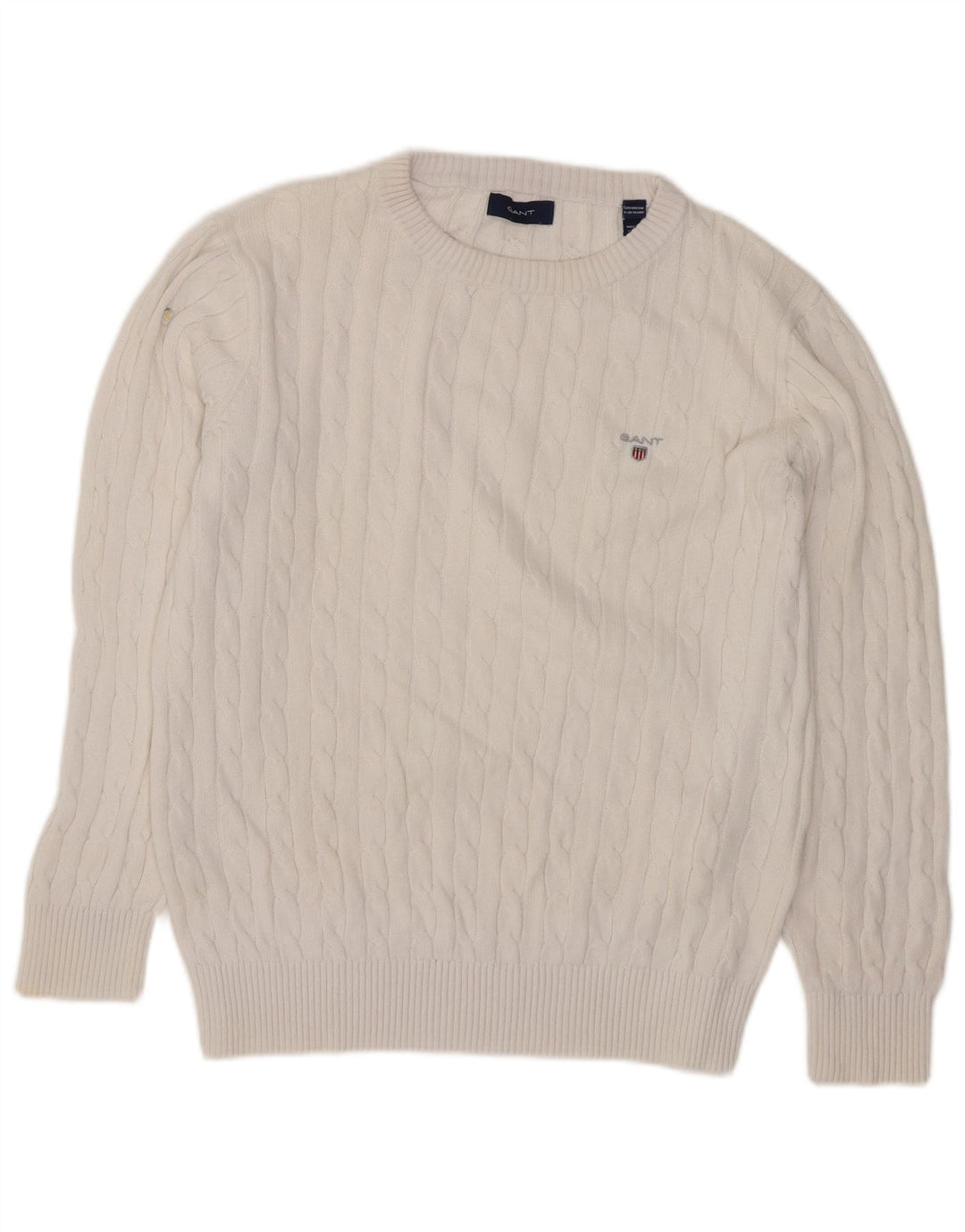 Gant Boys Boat Neck Jumper Sweater 9-10 Years White Cotton