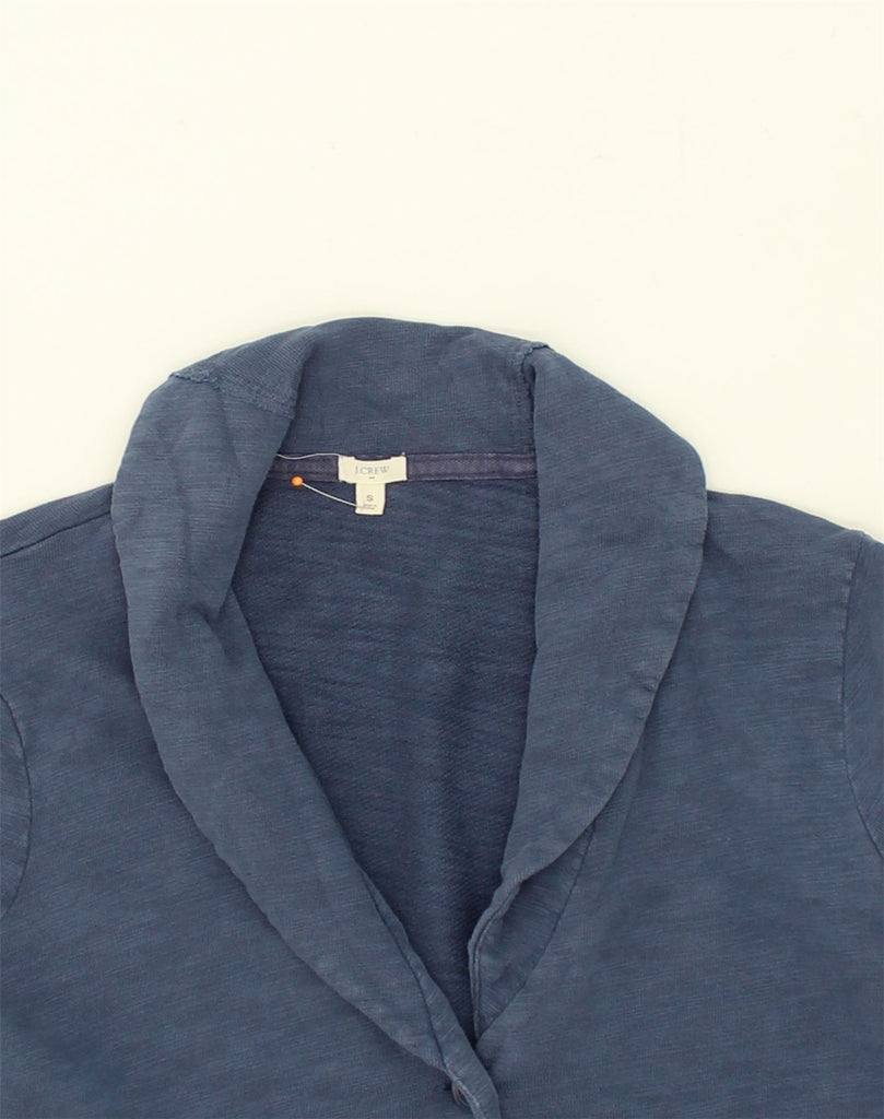 J. CREW Womens Cardigan Sweater UK 10 Small Blue Cotton | Vintage J. Crew | Thrift | Second-Hand J. Crew | Used Clothing | Messina Hembry 