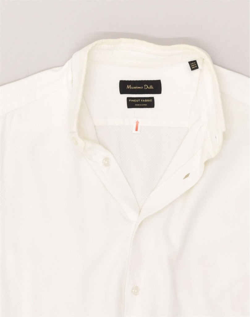 MASSIMO DUTTI Mens Shirt Medium White Cotton | Vintage Massimo Dutti | Thrift | Second-Hand Massimo Dutti | Used Clothing | Messina Hembry 