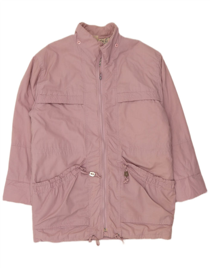 Vintage Womens Oversized Windbreaker Coat IT 36/38 XS Pink Polyester
