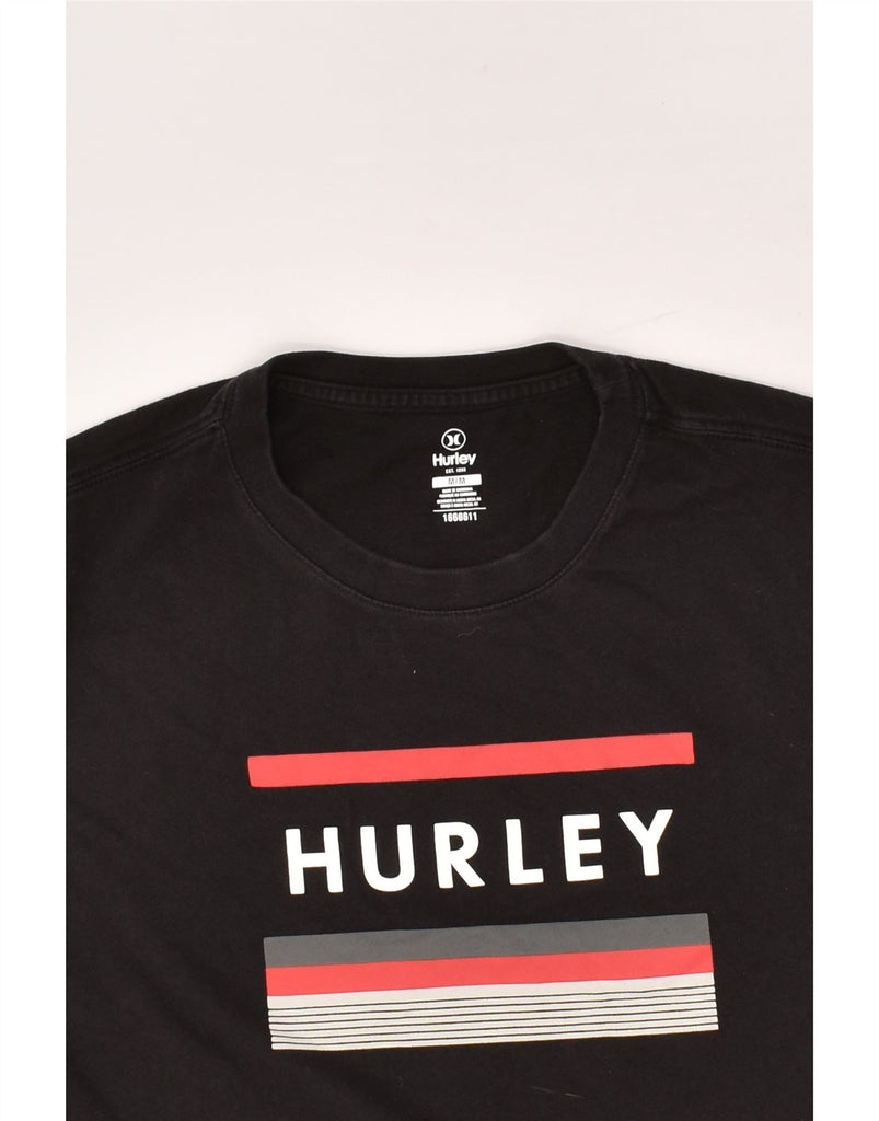 HURLEY Mens Graphic T-Shirt Top Medium Black Cotton | Vintage Hurley | Thrift | Second-Hand Hurley | Used Clothing | Messina Hembry 