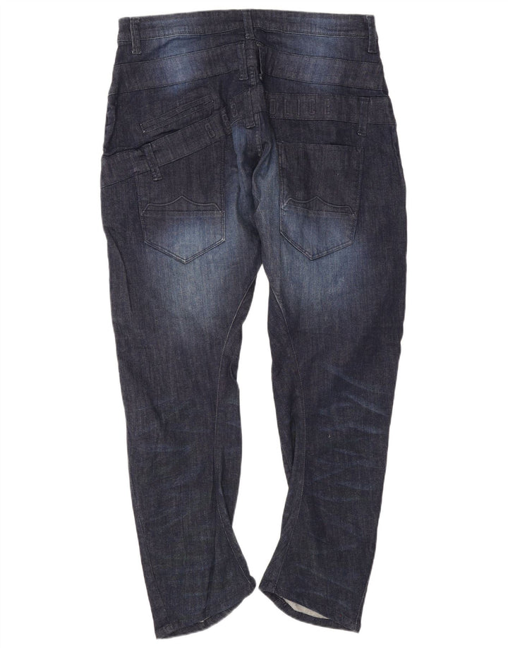 883 Police Mens Engineered Regular Fit Straight Jeans W38 L30 Navy Blue