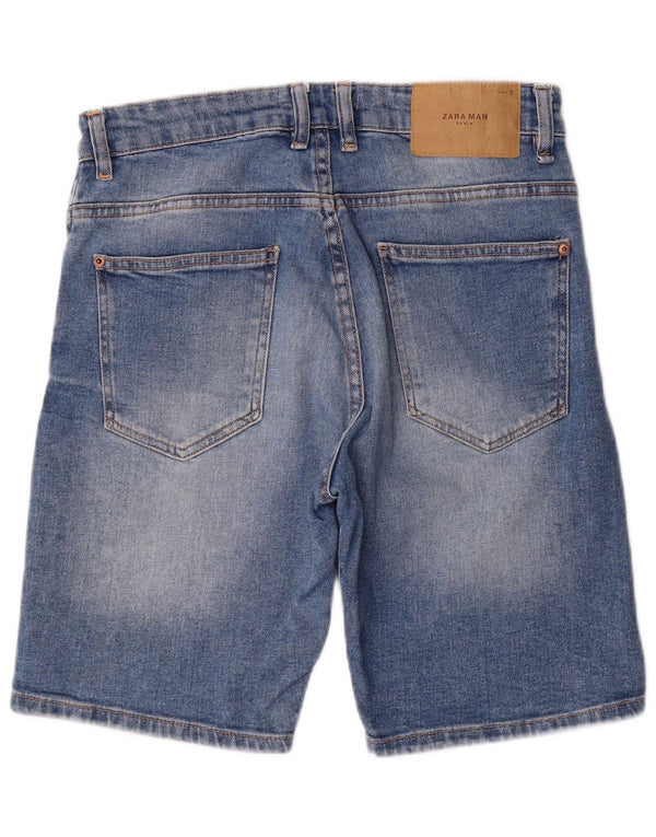 Zara Mens Denim Shorts EU 40 Medium W31  Blue Cotton