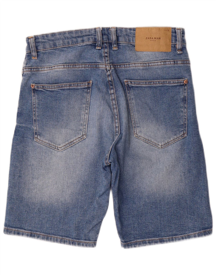 Zara Mens Denim Shorts EU 40 Medium W31  Blue Cotton