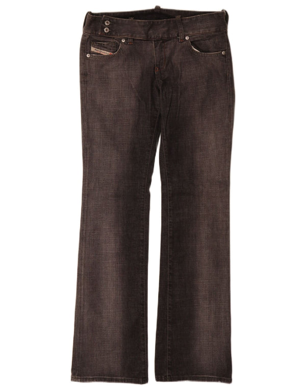Diesel Womens Bootcut Jeans W28 L32 Grey Cotton