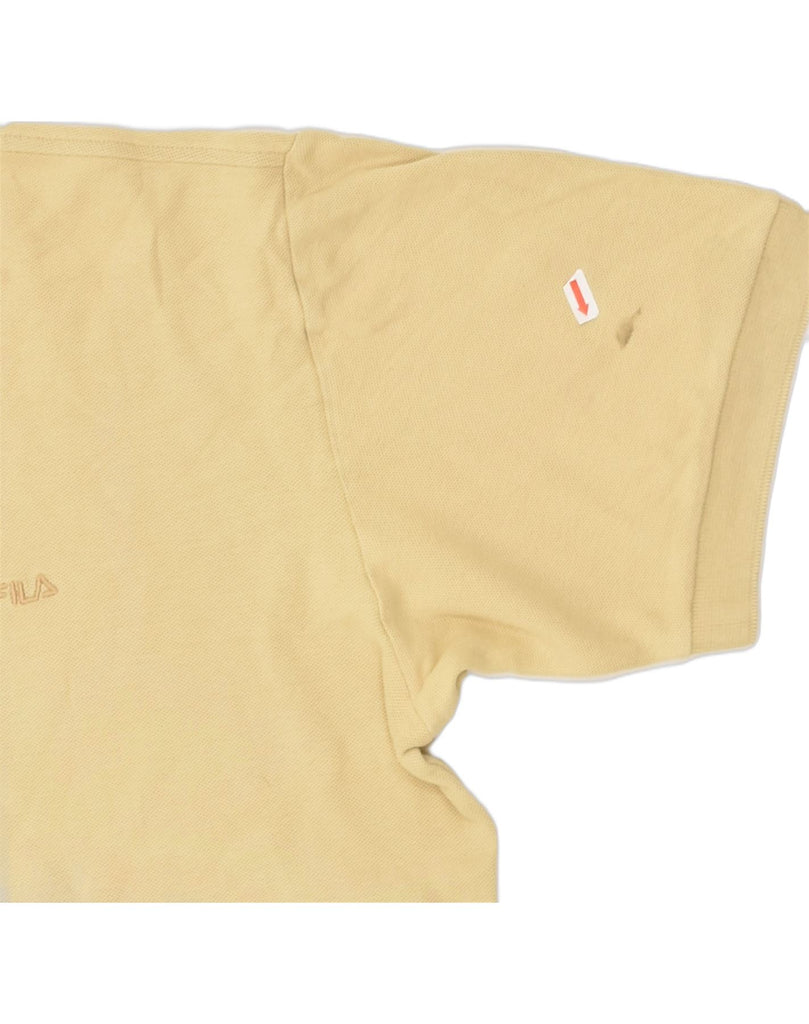 FILA Mens Polo Shirt IT 52 Large Yellow Cotton | Vintage Fila | Thrift | Second-Hand Fila | Used Clothing | Messina Hembry 