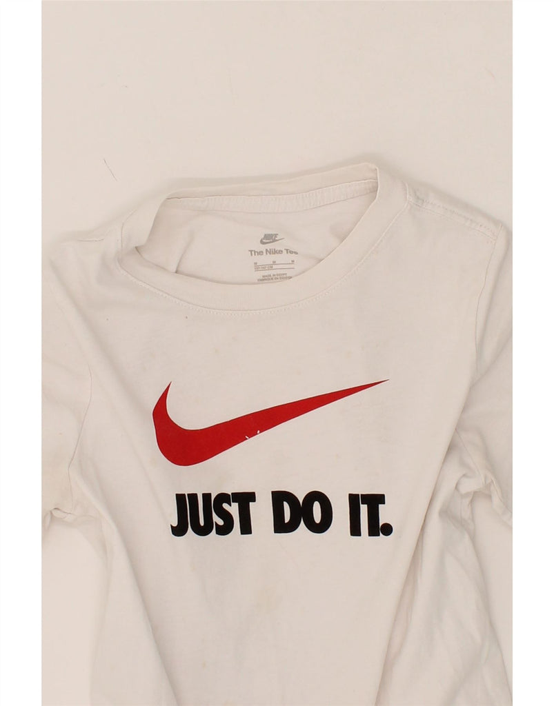NIKE Boys Graphic T-Shirt Top 10-11 Years Medium  White Cotton Vintage Nike and Second-Hand Nike from Messina Hembry 
