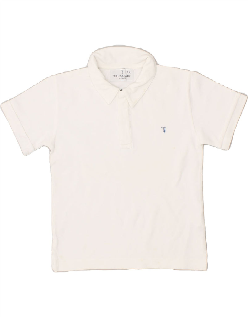 TRUSSARDI JUNIOR Boys Polo Shirt 6-7 Years White | Vintage Trussardi Junior | Thrift | Second-Hand Trussardi Junior | Used Clothing | Messina Hembry 